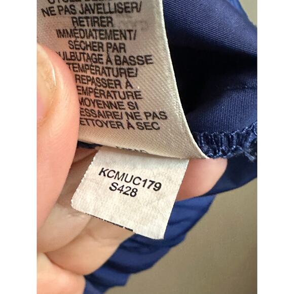 Y2K DKNY Blue Windbreaker Long Sleeve Zip Up Hooded Crop Rain Jacket Size Small - Picture 6 of 9